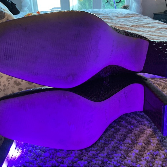 Burgundy ANKLE boots Aldo snakeskin - Picture 5 of 5